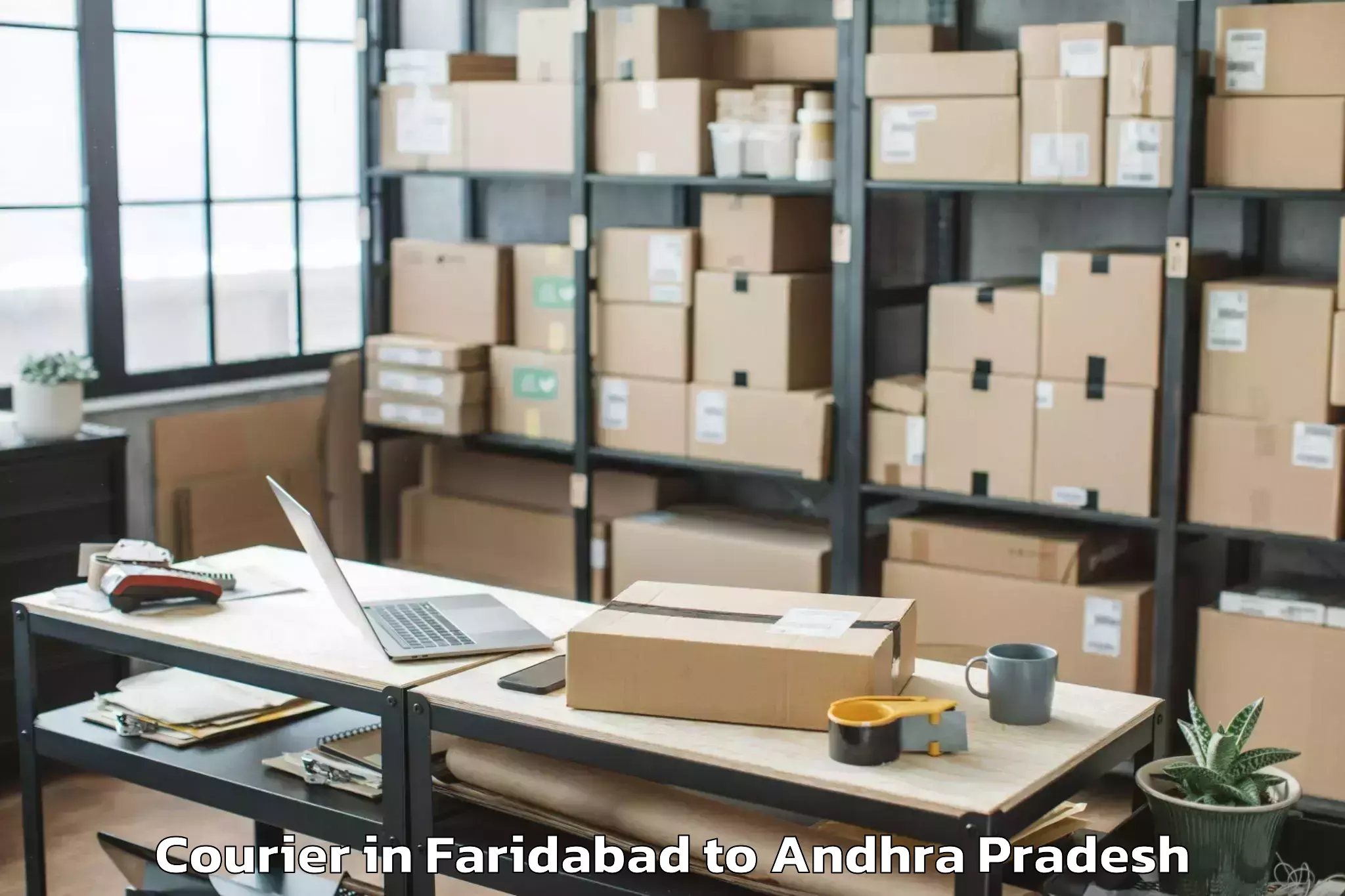 Leading Faridabad to Nekarikallu Courier Provider